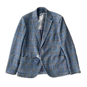 Circolo 1901 Giacca‎ Blazer In Denim Blue Plaid Size 54 NEW NWT